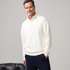 MONROW Half Zip Sweatshirt OFFWHITE Outlet